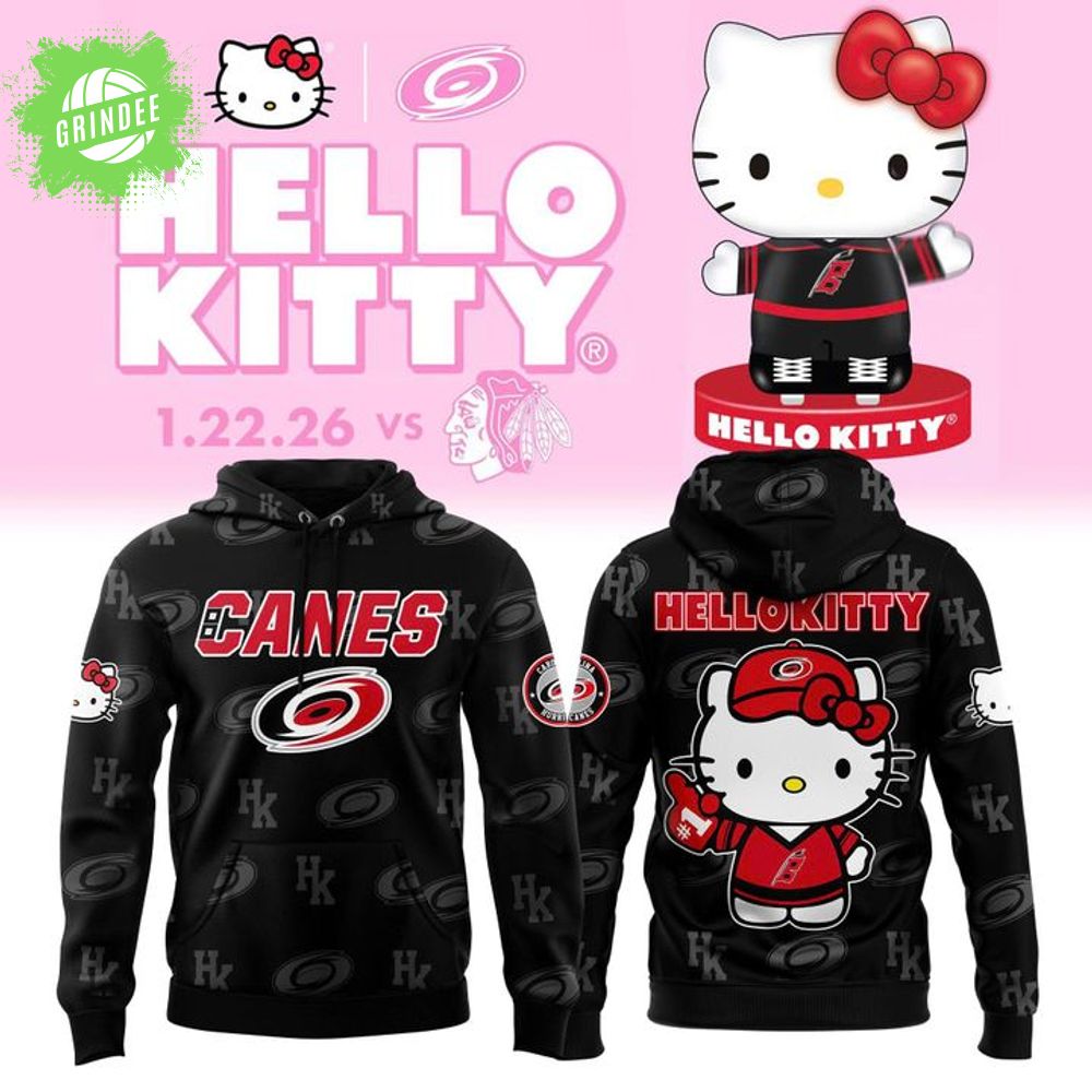 Limited Edition Carolina Hurricane '' Hello Kitty Night '' 2026 Hoodie(Black) Limited Edition Carolina Hurricane '' Hello Kitty Night '' 2026 Hoodie(Black)