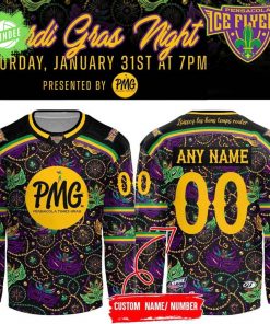 Limited Edition Pensacola Ice Flyers 2026 Mardi Gras Night Jersey