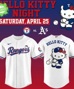 Limited Edition Texas Rangers x Hello Kitty Night Jersey 2026