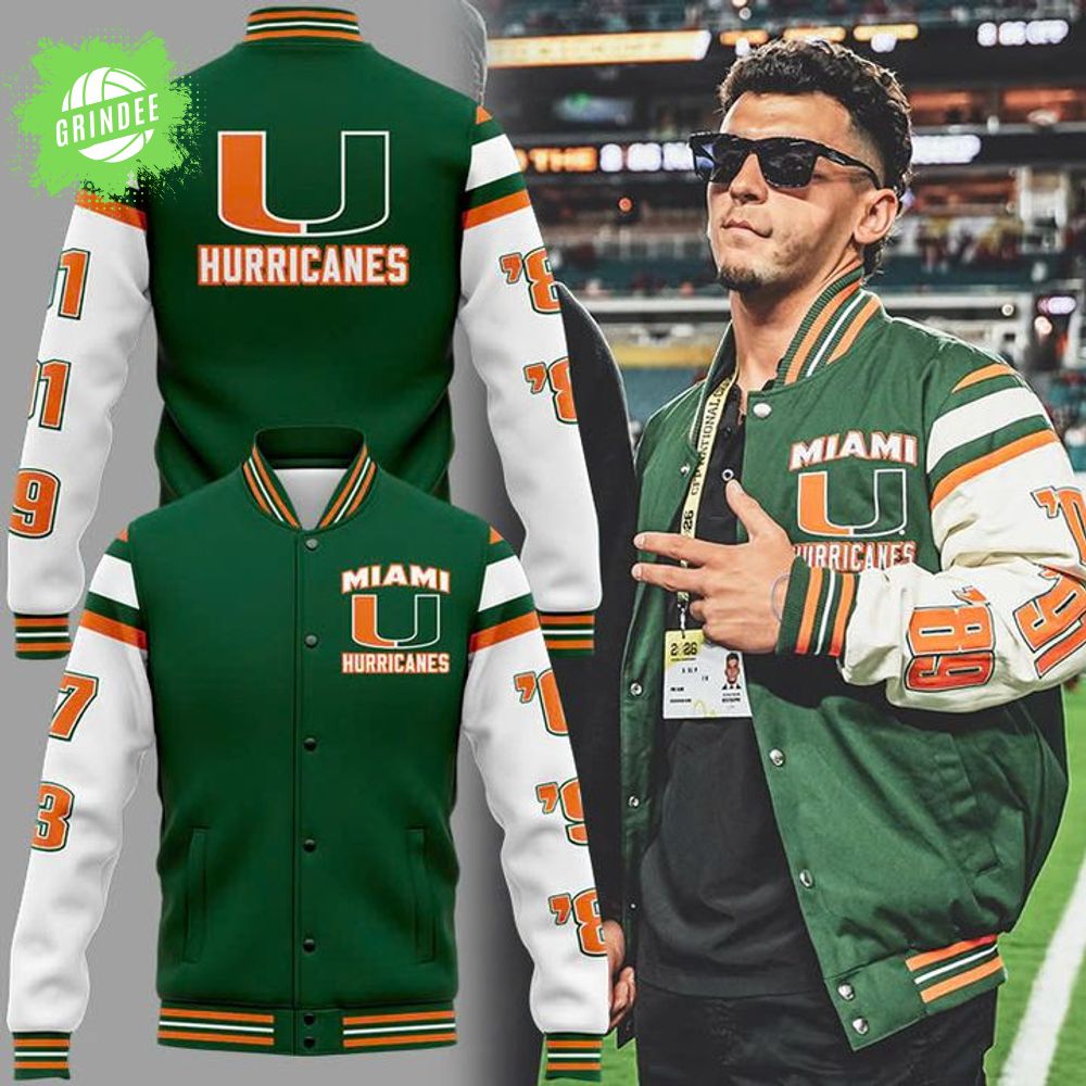 Miami Hurricanes Football Bomber Jacket Miami Hurricanes Football Bomber Jacket