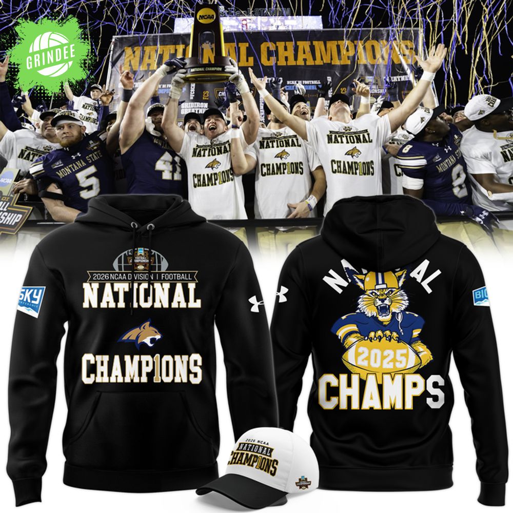 Official Montana State Football Champions Hoodie - Black (Updated Version) Official Montana State Football Champions Hoodie - Black (Updated Version)