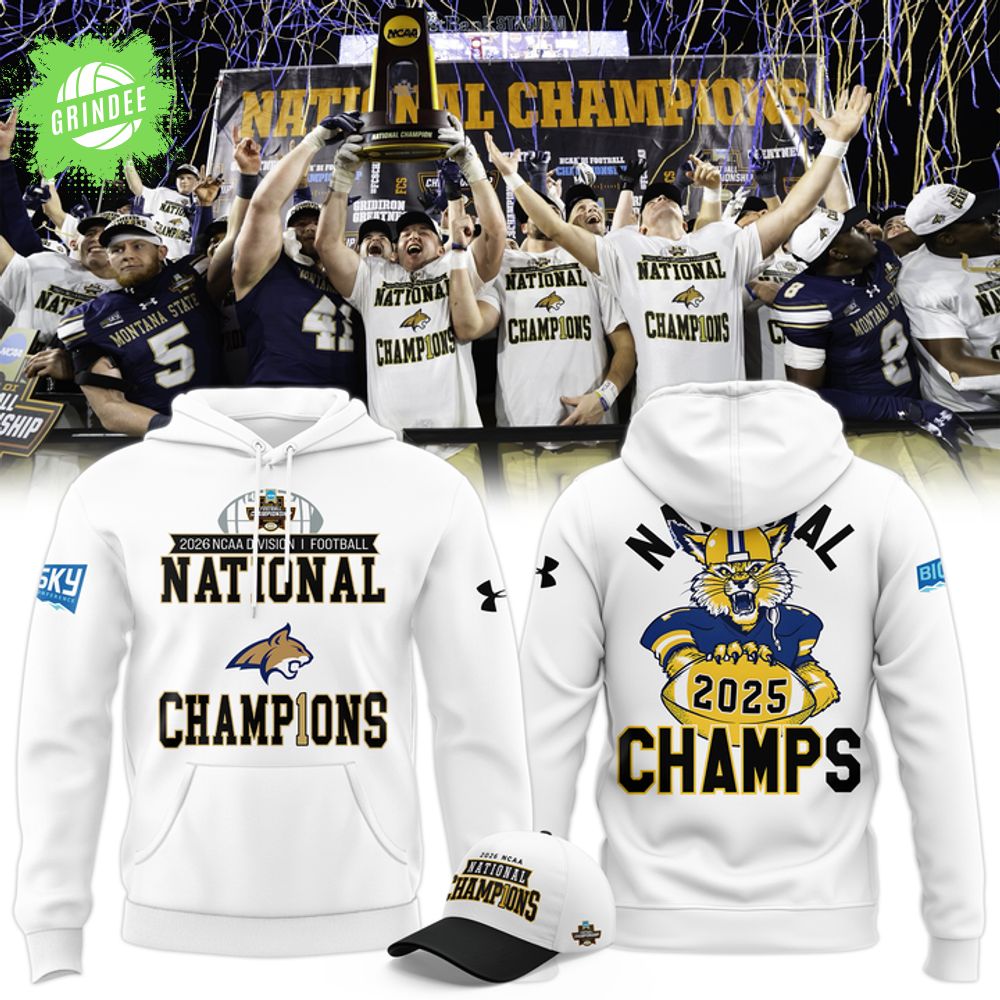Official Montana State Football Champions Hoodie - White (Updated Version) Official Montana State Football Champions Hoodie - White (Updated Version)