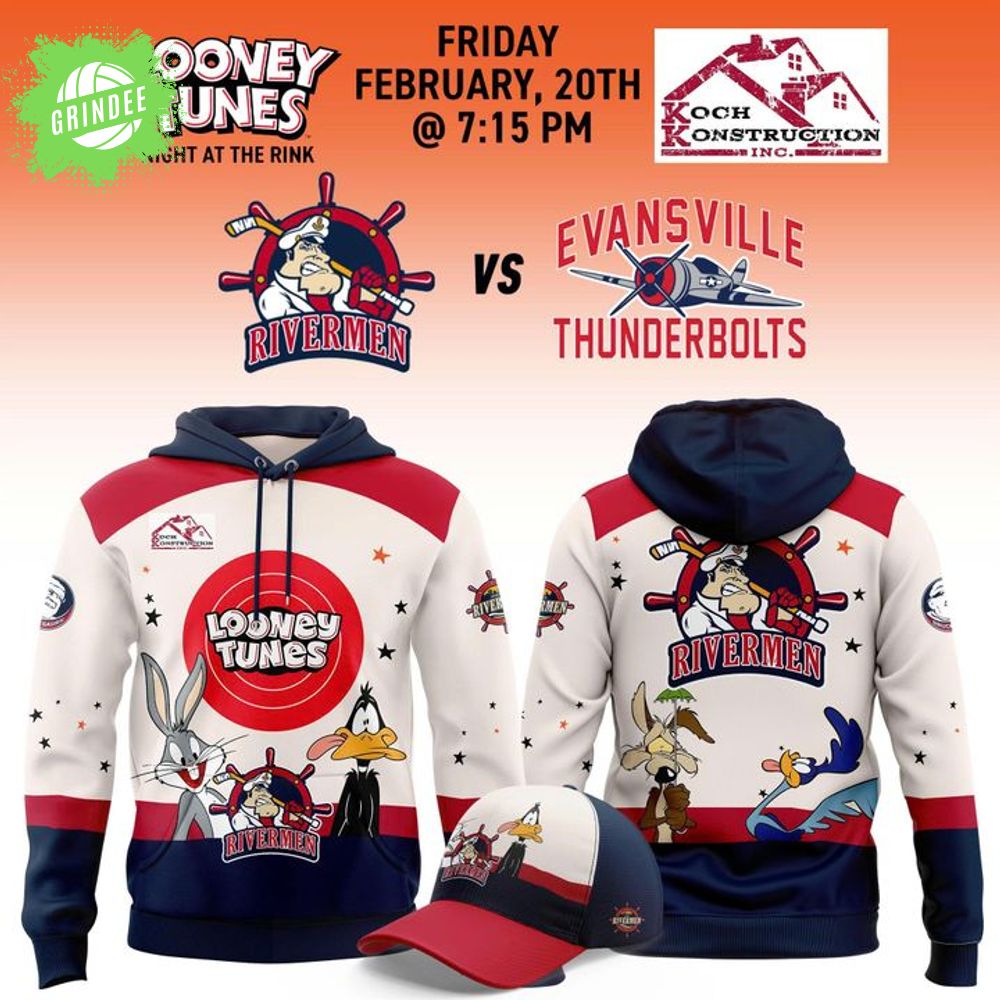 Official Peoria Rivermen Looney Tunes Hoodie(Updated Version) Official Peoria Rivermen Looney Tunes Hoodie(Updated Version)