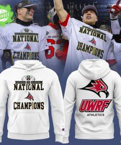 Official Wisconsin–River Falls Falcons football Champions Hoodie – White (Updated Version)-V1