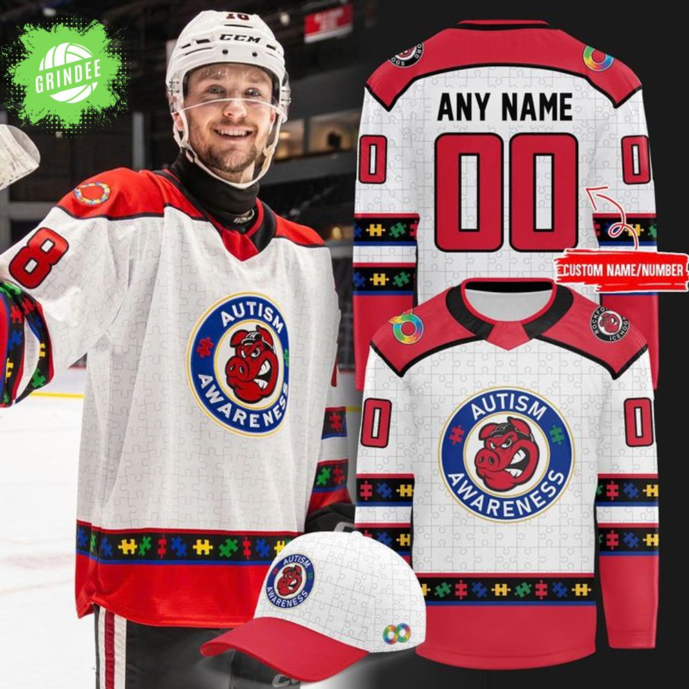 Rockford IceHogs 2026 Autism Awareness Specialty Jerseys Rockford IceHogs 2026 Autism Awareness Specialty Jerseys