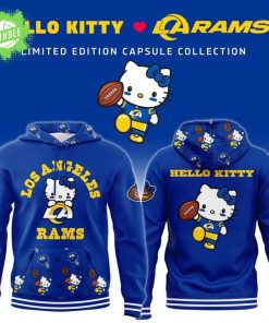 Unisex Los Angeles Rams x Helllo Kitty Night 2025 Hoodie-Blue(Updated Version)