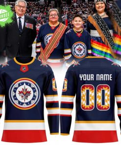 W Jets Wasacnews Night 2026 Blue Hockey Jersey Custom Name, Number